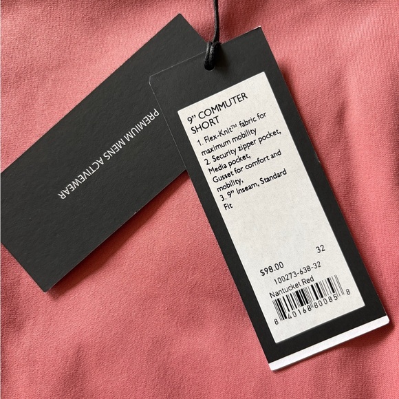 🌺🩳 Rhone 9" Commuter Short • Nantucket Red • Waist 32 • NWT - Picture 8 of 9